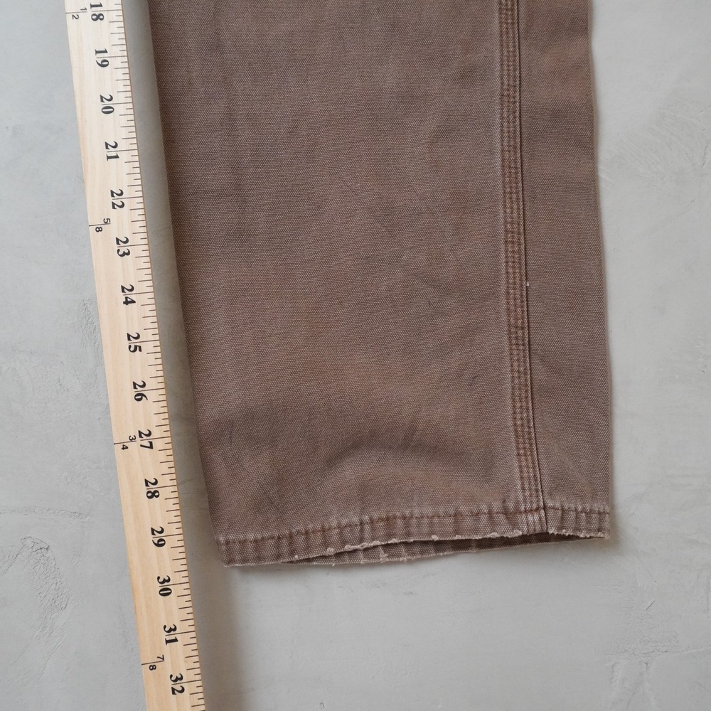 Vintage Dickies Carpenter Pants 34x30 Mens Brown Canvas Duck Workwear Distressed - Picture 8 of 9